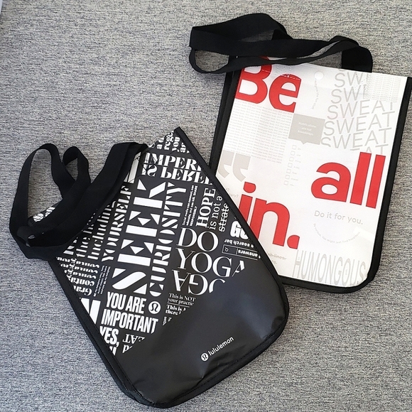 Lululemon 2 Reusable Tote Caryall Handbags